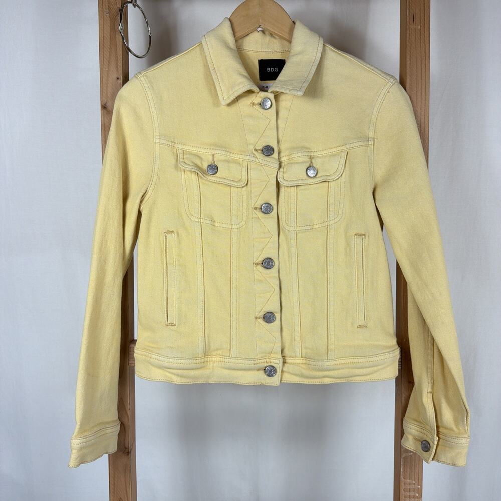 Vintage Y2K BDG Urban Outfitters Yellow Demin Button Up Jacket #1248 Size M